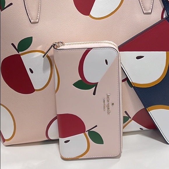 kate spade Handbags - Kate Spade Honeycrisp Red Apple Continental Wallet
Pink Multi